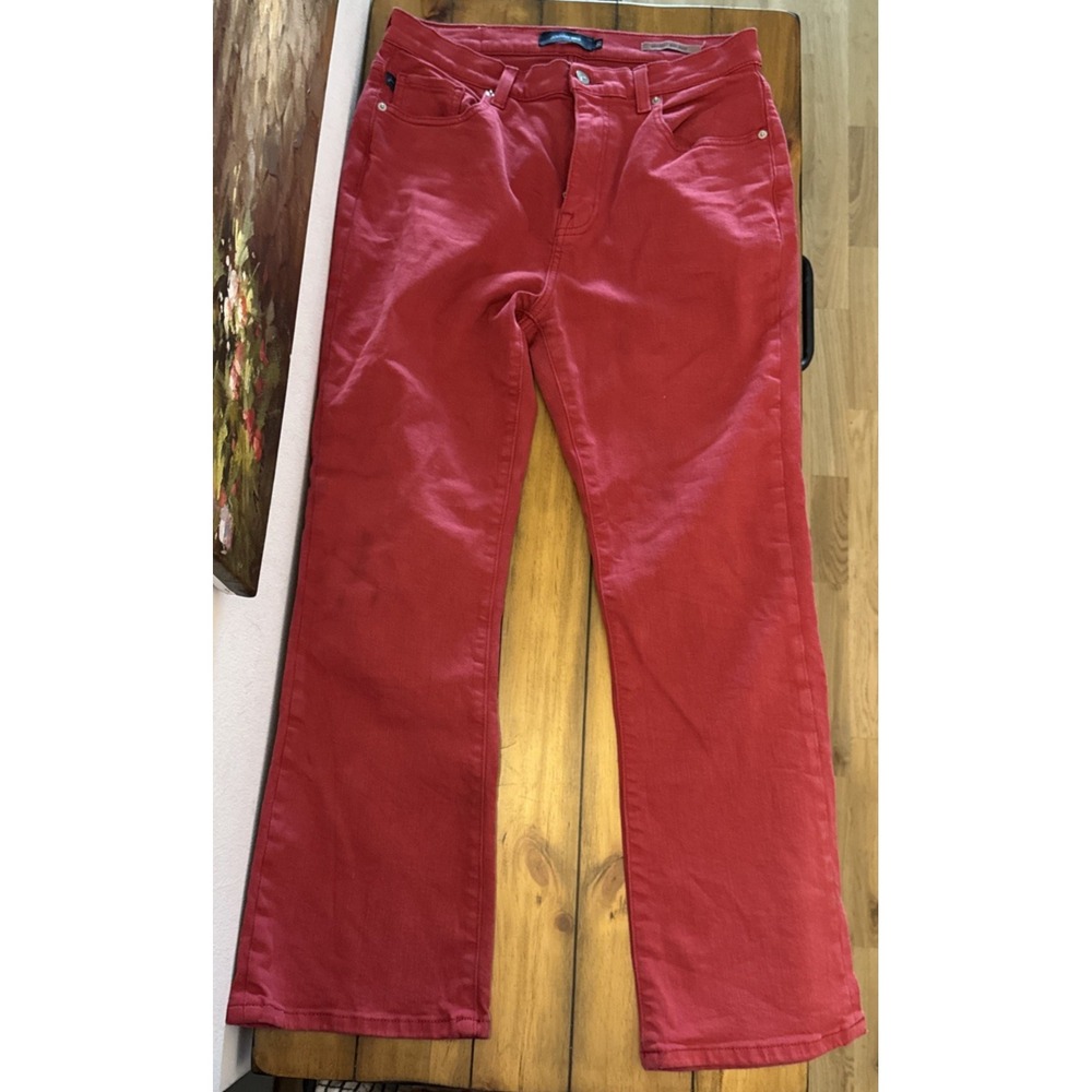 Johnny Was Jeans Organic Cotton Size 30 Candy Apple Red Marseille Baby Boot